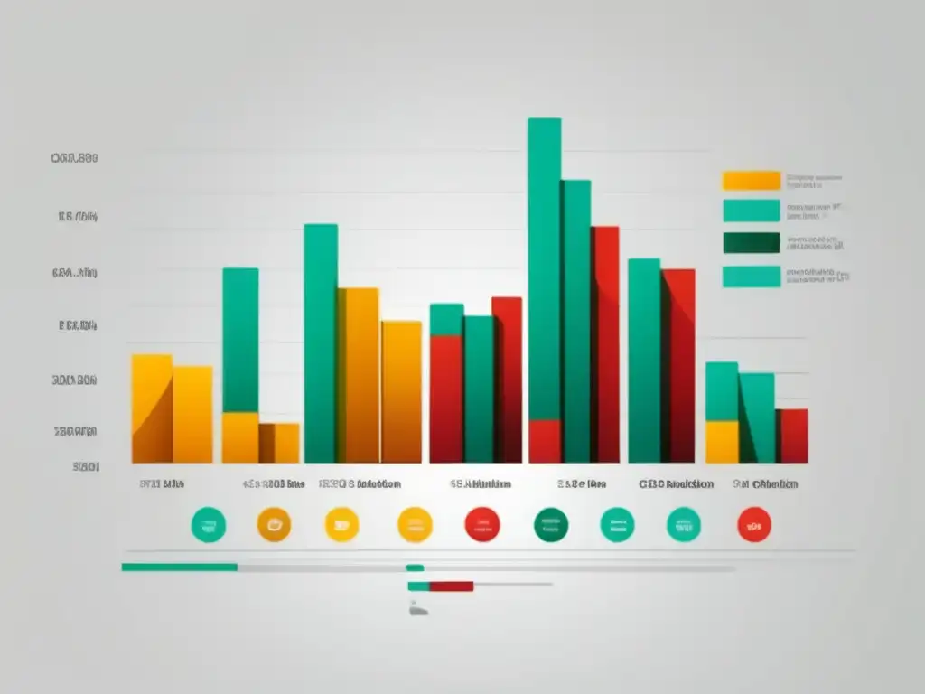 Gráfico de barras minimalista y moderno Gráfico de barras de métricas clave para el rendimiento de campañas de marketing de afiliados