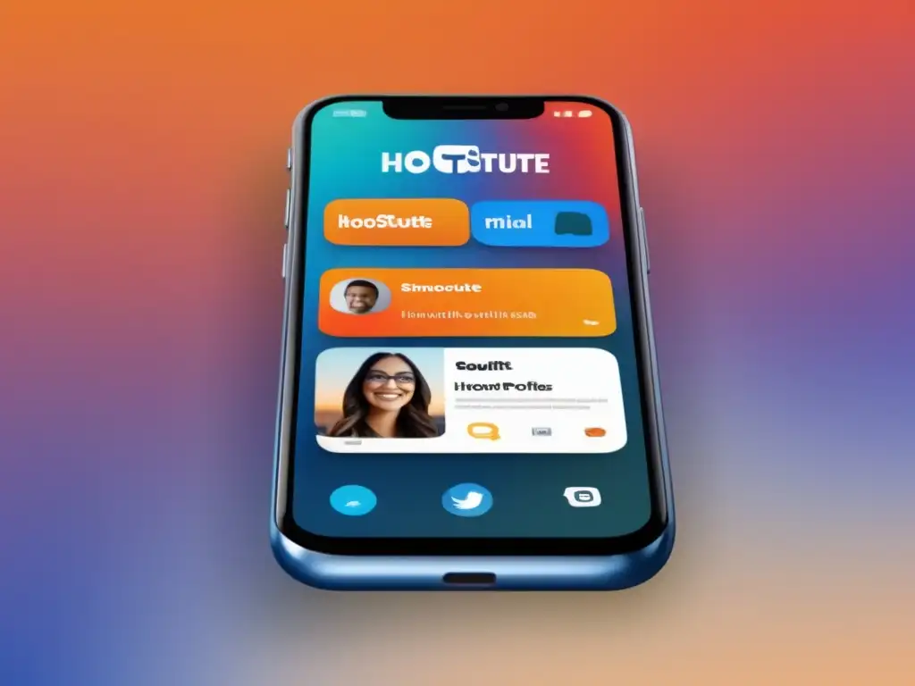 Smartphone con Hootsuite: gestión profesional de redes Beneficios de usar Hootsuite para gestionar redes sociales de afiliados