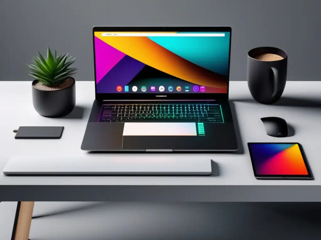 Espacio de trabajo moderno y minimalista Herramientas para aumentar ganancias en marketing de afiliados