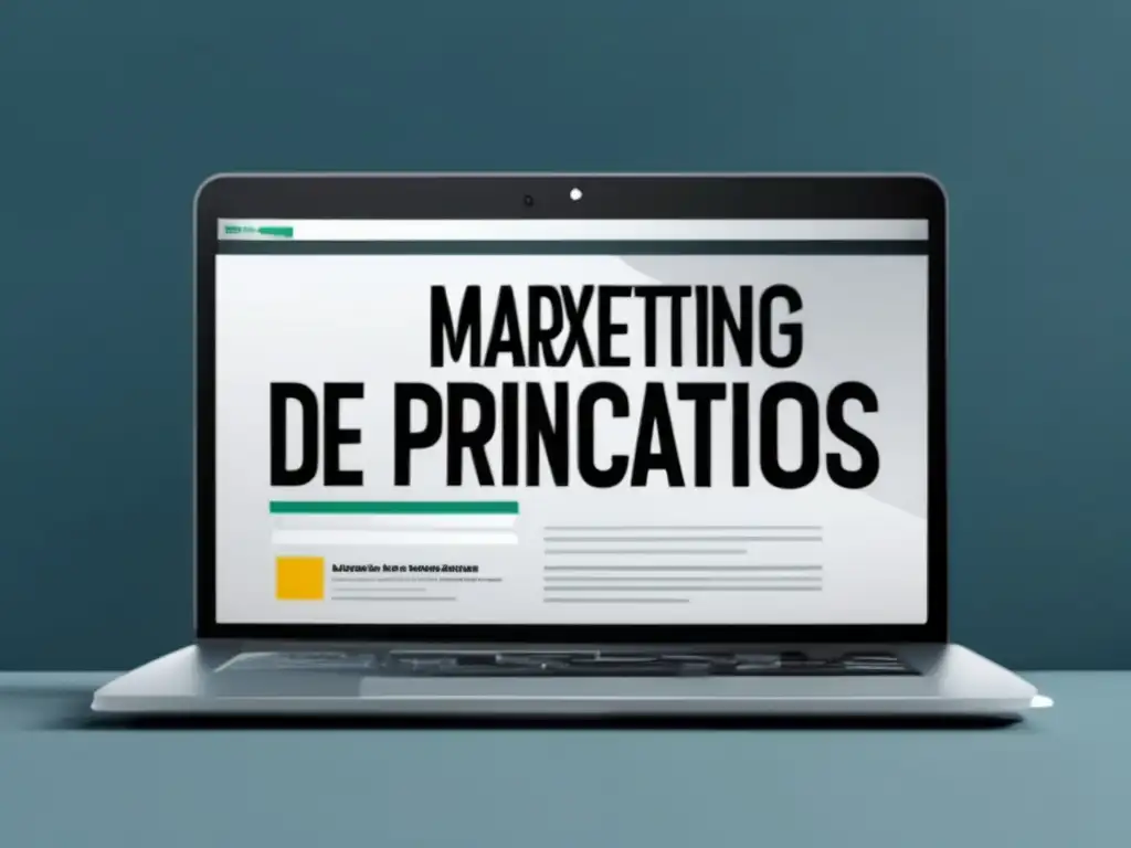 Laptop con gráfico de crecimiento en marketing de afiliados Imagen: Laptop en escritorio blanco, gráfica crecimiento beneficios marketing afiliados, planificación estratégica