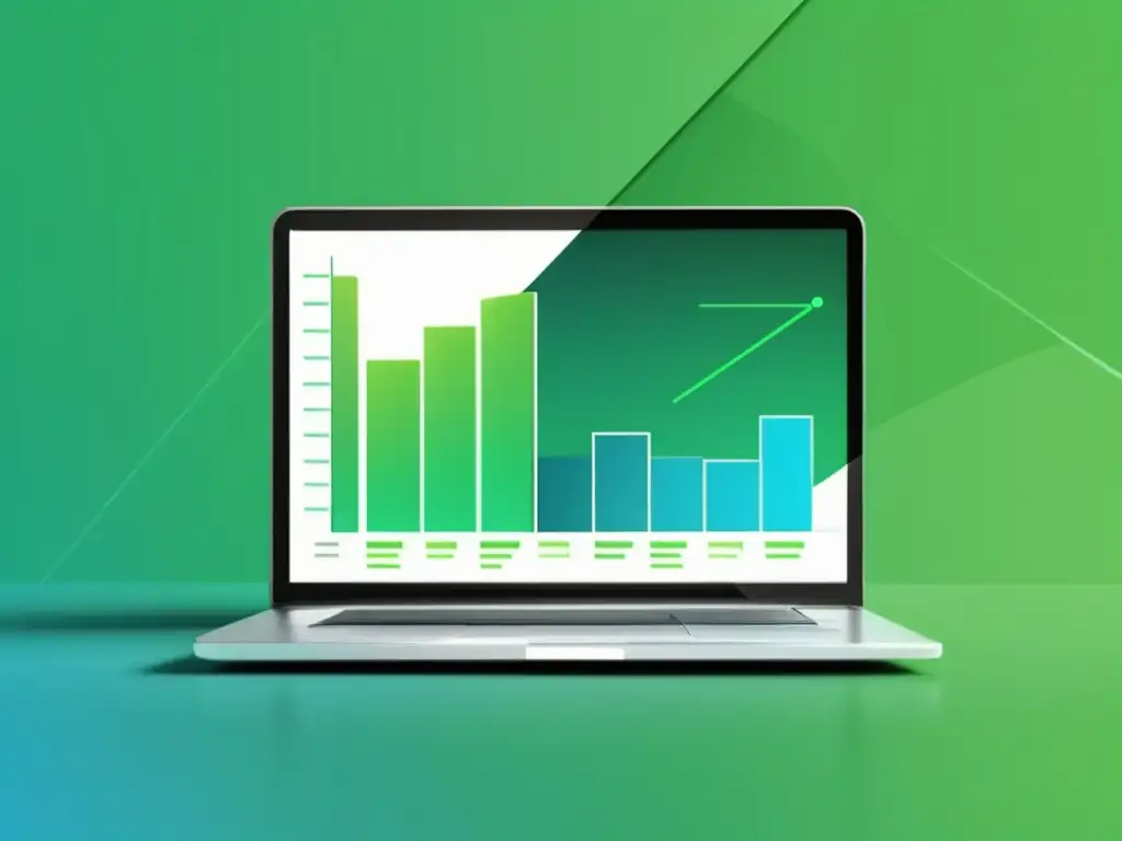 Optimización de conversiones en marketing de afiliados Imagen moderna de diseño minimalista con laptop y estrategias de marketing de afiliados