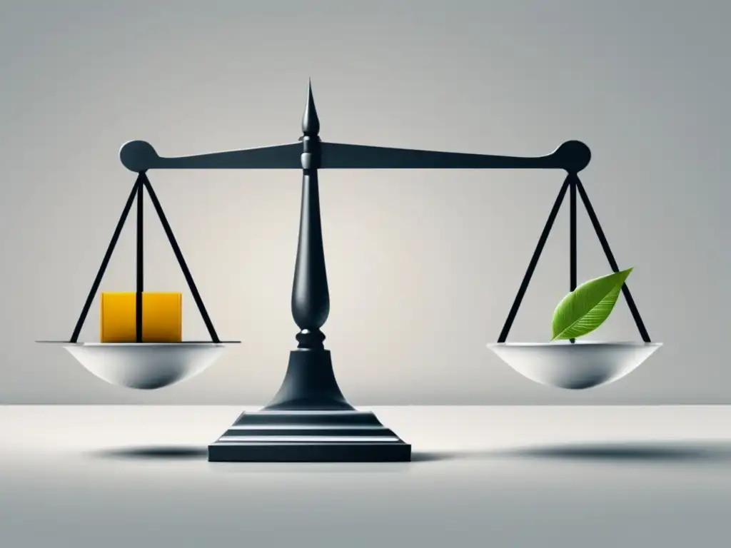 Balanza ética vs Ilustración moderna de una balanza que representa