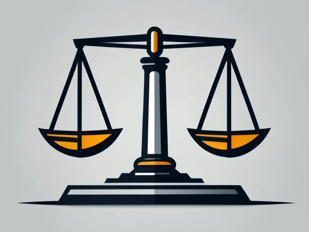 Equilibrio legal y ético en el marketing de afiliación Aspectos legales y éticos del marketing de afiliados en una imagen minimalista y moderna