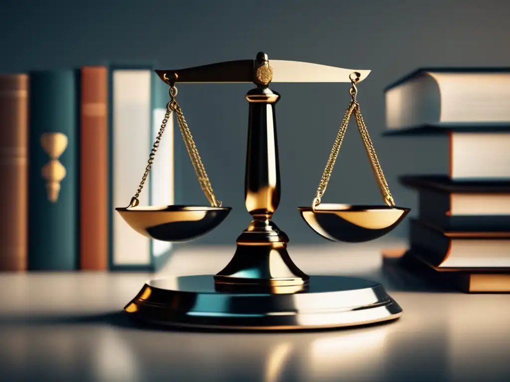 Equilibrio legal en marketing de afiliados Imagen: Escala equilibrada con regulaciones legales en marketing de afiliados