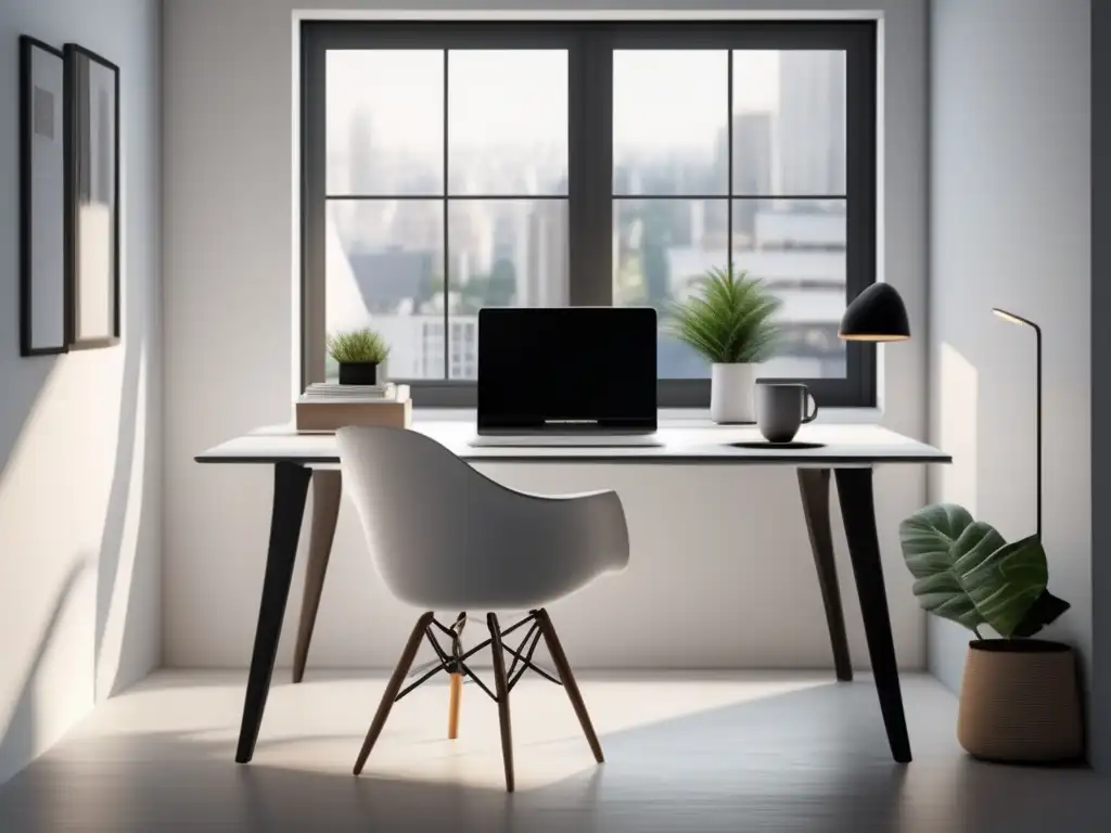 Espacio de trabajo minimalista y moderno Espacio de trabajo minimalista y moderno con estrategias éticas para maximizar ingresos en el marketing de afiliados