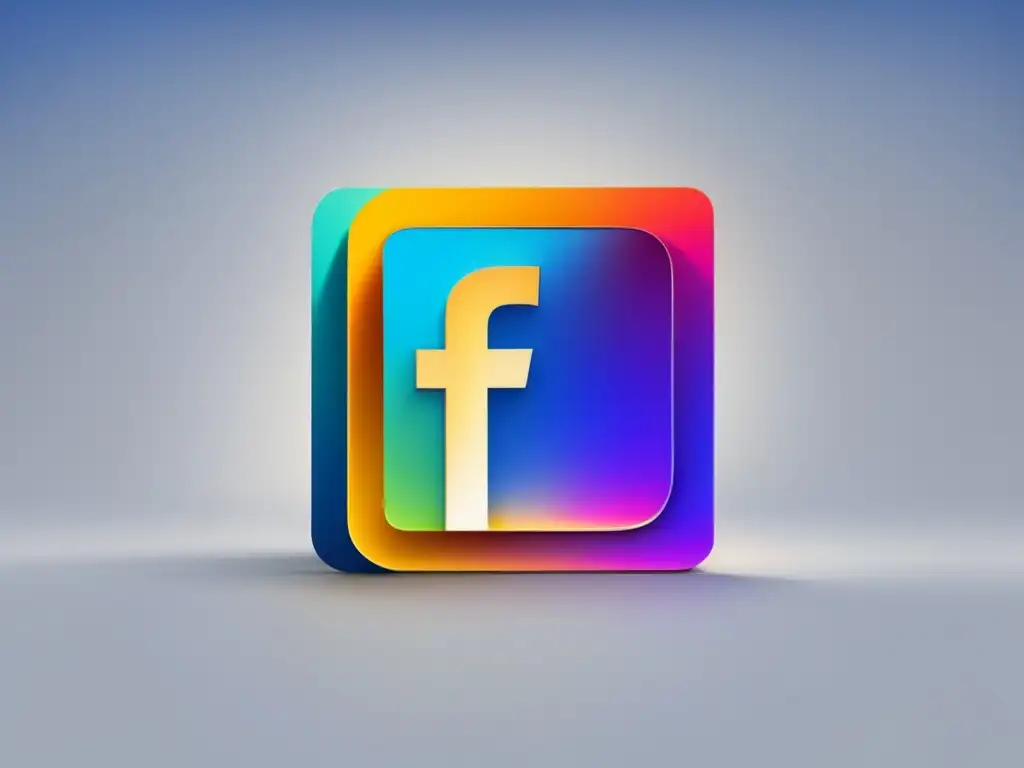 Logo vibrante de Facebook en fondo blanco Imagen 8k de diseño minimalista con logo Facebook vibrante