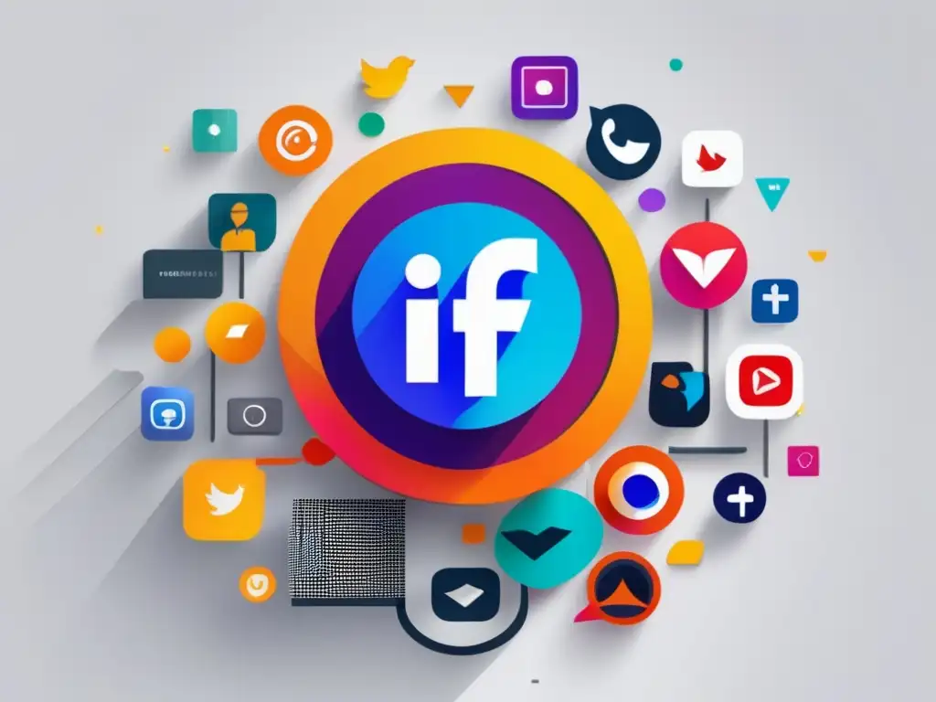 Iconos de redes sociales modernos y vibrantes Imagen con estilo minimalista y moderno de tendencias actuales en el marketing de afiliados