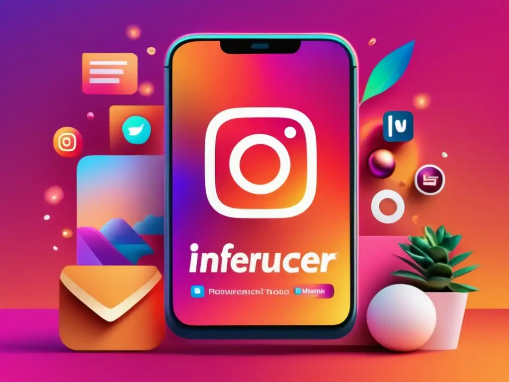 Smartphone Instagram Shopping Imagen 8k con diseño moderno muestra smartphone con Instagram Shopping y herramientas de marketing de afiliados en redes sociales