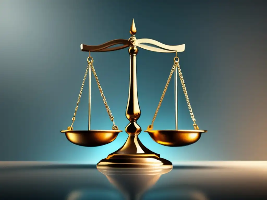 Escala de justicia transparente para el marketing de afiliados Escala de justicia de vidrio transparente simbolizando aspectos legales del marketing de afiliados