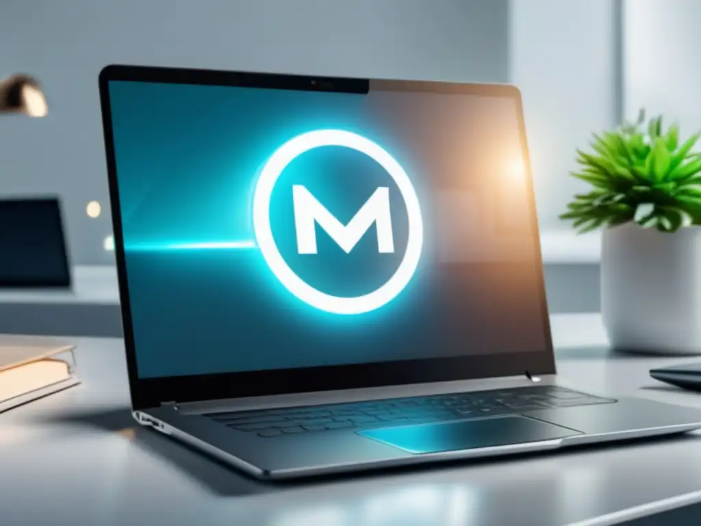 Laptop minimalista con logo Elegant Themes en pantalla Laptop minimalista de Elegant Themes