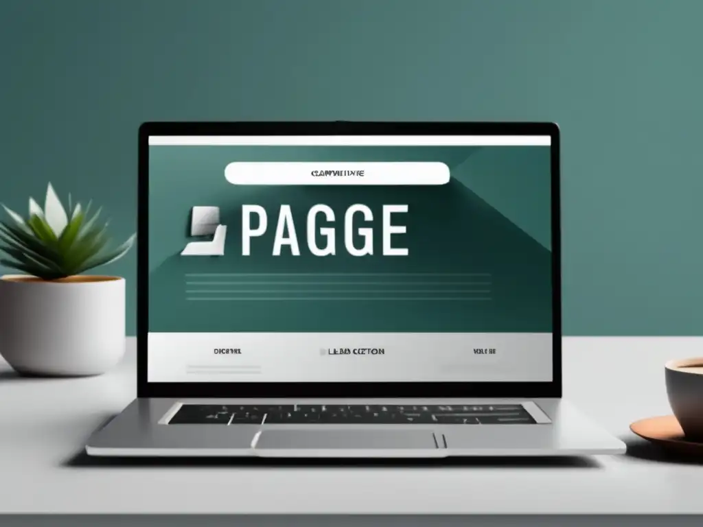Laptop moderno crea landing page Laptop moderno creando landing page