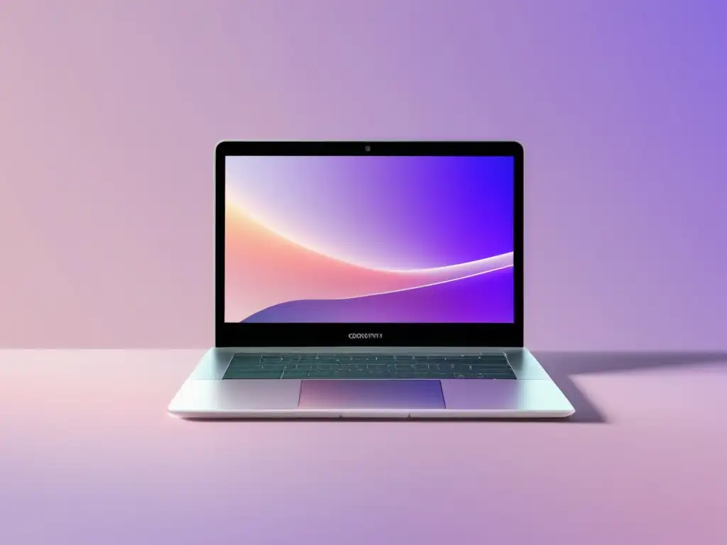 Diseño minimalista y moderno Diseño minimalista y moderno con laptop plateada y pantalla blanca con gráfico de crecimiento y programas de afiliados