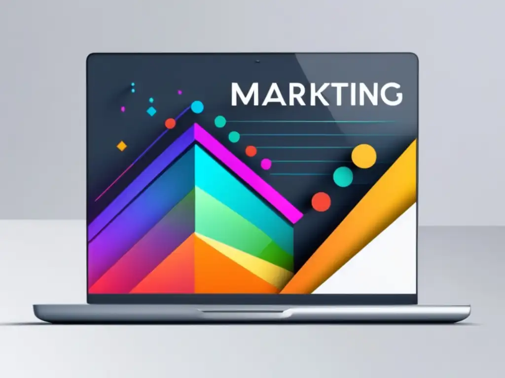 Tendencias de marketing de afiliados en alza Laptop muestra tendencias actuales en marketing de afiliados