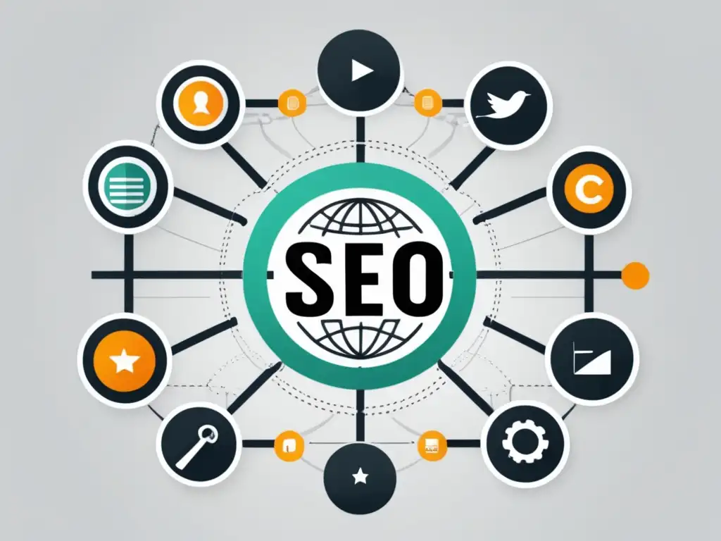 Estrategia SEO eficiente Imagen de marketing de afiliados y SEO con mejores prácticas (110 caracteres)