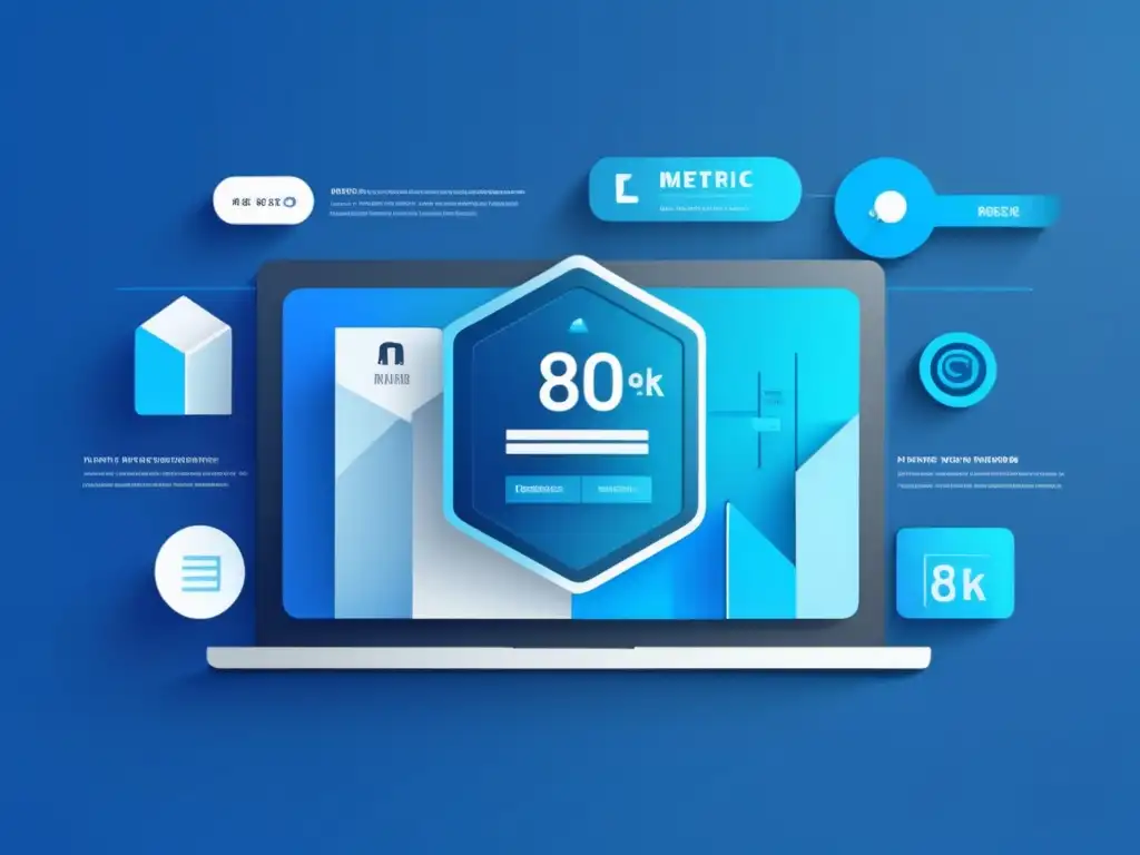 Métricas de afiliación modernas y elegantes Métricas clave del marketing de afiliados en imagen moderna y minimalista