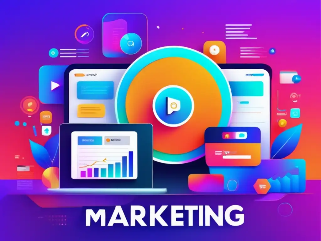 Imagen moderna de herramientas de marketing Imagen: Herramientas de marketing de afiliados en un diseño moderno y vibrante