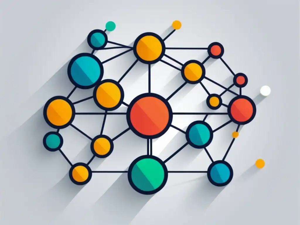 Interfaz de marketing de afiliados Interfaz digital elegante con nodos interconectados que representan aspectos del marketing de afiliados, incluyendo leyes y regulaciones