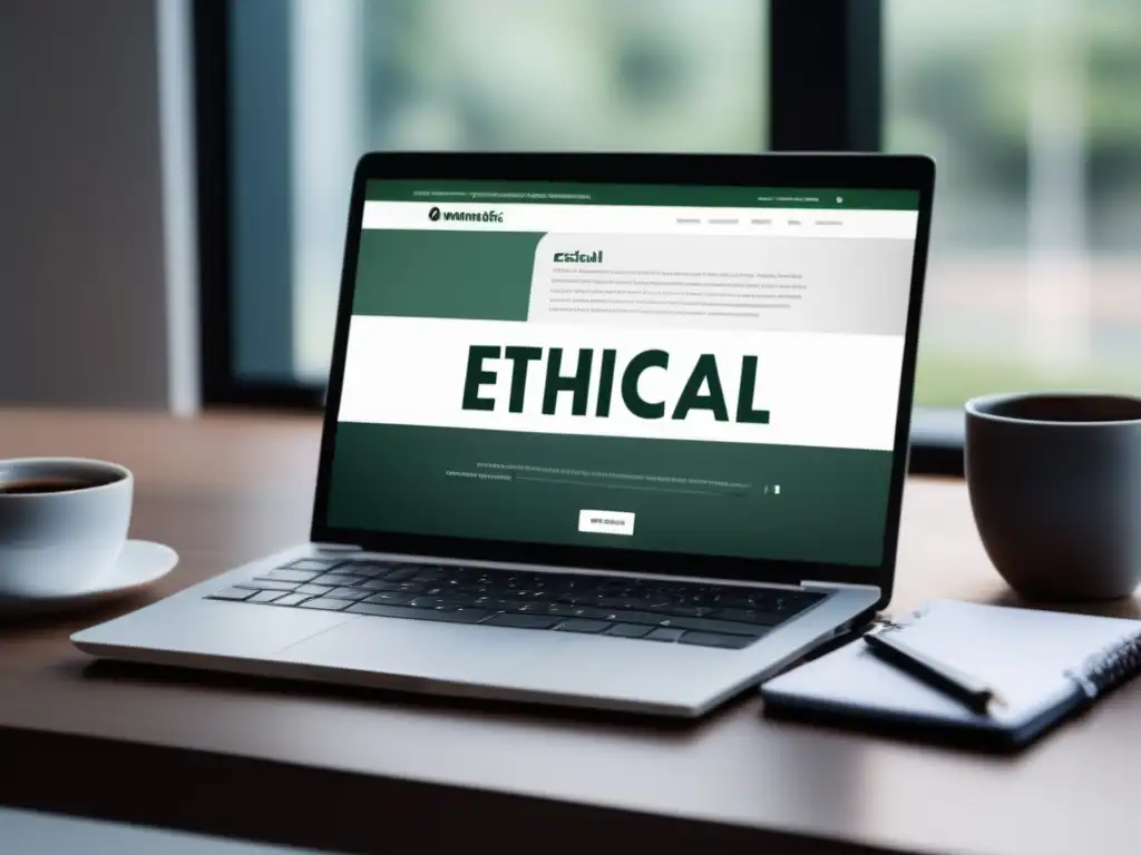 Oficina minimalista con vista a la ciudad y estrategias de optimización en marketing de afiliados