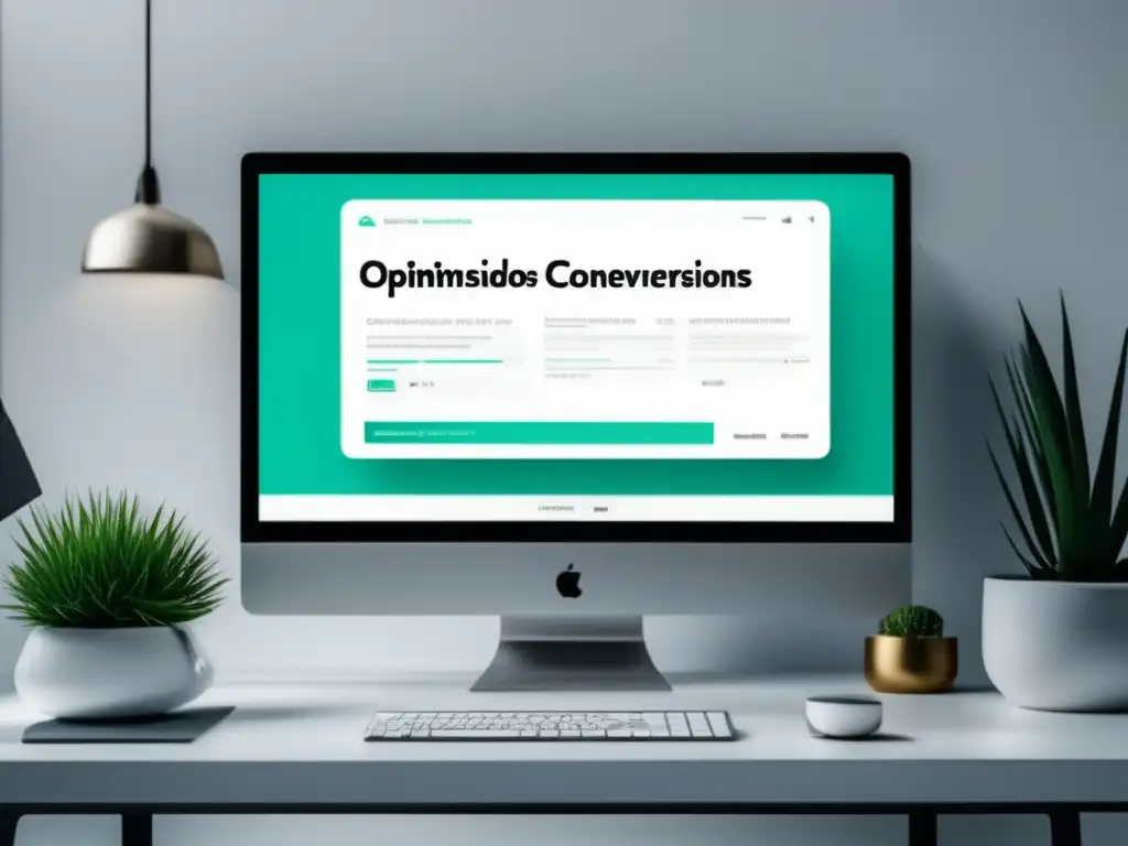 Escritorio minimalista y moderno Herramientas de conversión para marketing de afiliados: imagen 8k ultradetallada con diseño minimalista y moderno