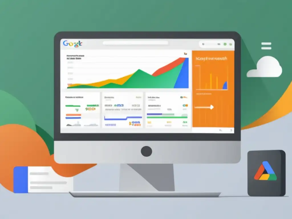 Laptop con SEO Tools Importancia SEO en marketing de afiliados: pantalla dividida con Google Keyword Planner, Ahrefs y SEMrush