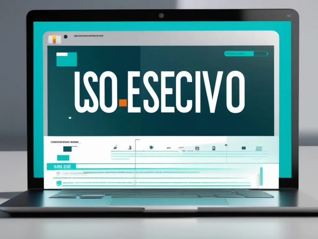 Problemas de SEO en pantalla de laptop Laptop con SEO: Uso excesivo de palabras clave, contenido duplicado y falta de actualización