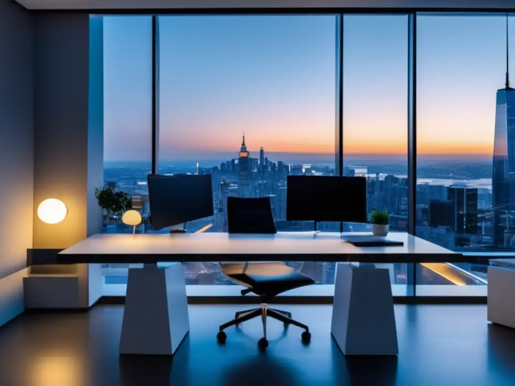 Espacio de oficina minimalista y moderno Oficina minimalista y moderna para SEO en Marketing de Afiliados