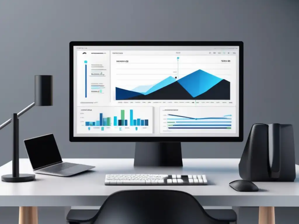 Diseño minimalista y moderno con herramientas de SEO Diseño minimalista y moderno con herramientas de SEO y gráficos de análisis de competencia