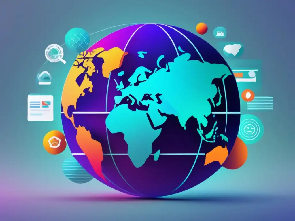 SEO y marketing de afiliados: crecimiento global y relaciones duraderas Imagen 8K de diseño minimalista y moderno que muestra la combinación de SEO y marketing de afiliados