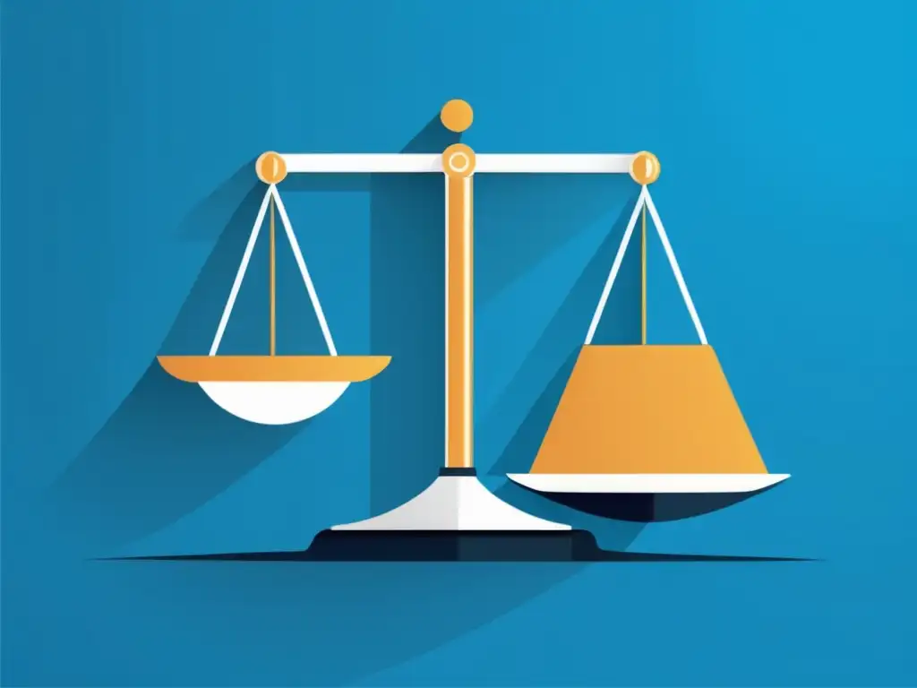 Equidad y transparencia en el marketing de afiliados Imagen de escala que representa reglas legales en marketing de afiliados