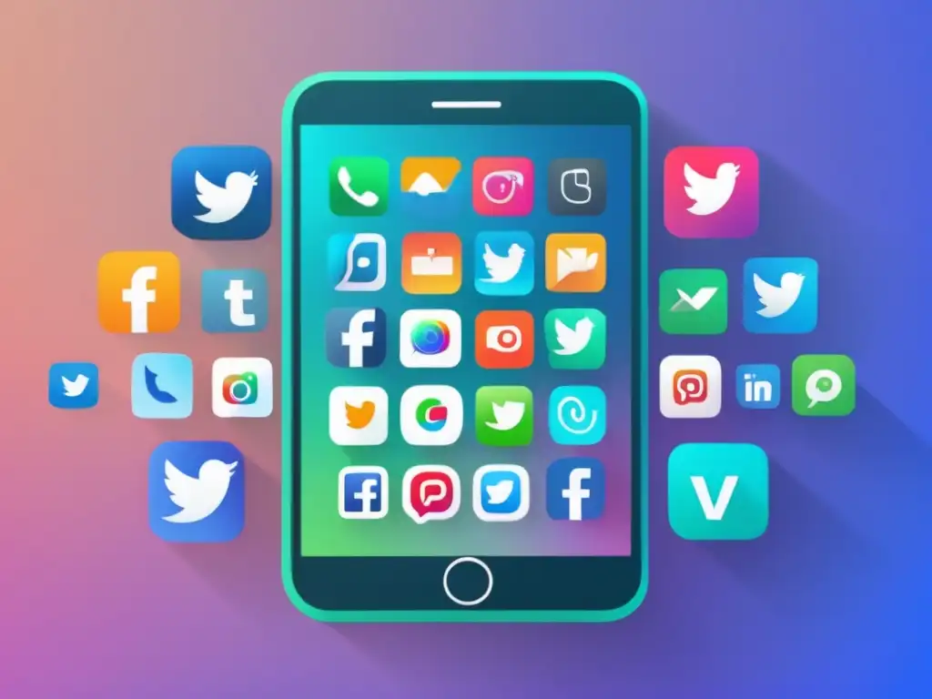 Smartphone con app de redes sociales y herramientas para afiliados Herramientas de automatización para afiliados en marketing en redes sociales