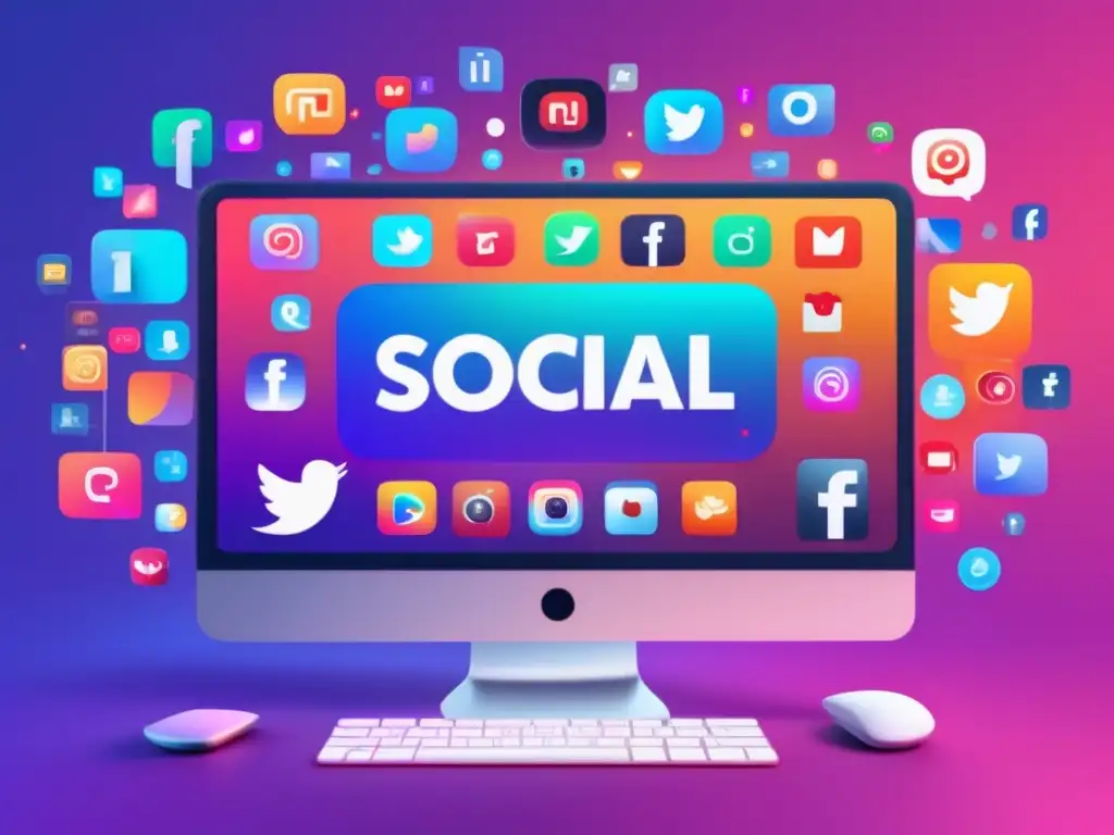 Pantalla social media influencer Pantalla moderna muestra vibrante feed redes sociales con tendencias rentables en marketing de afiliados
