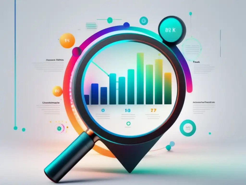 Análisis avanzado de datos con red interconectada Diseño moderno con análisis de datos avanzado para mejorar conversiones en marketing de afiliados
