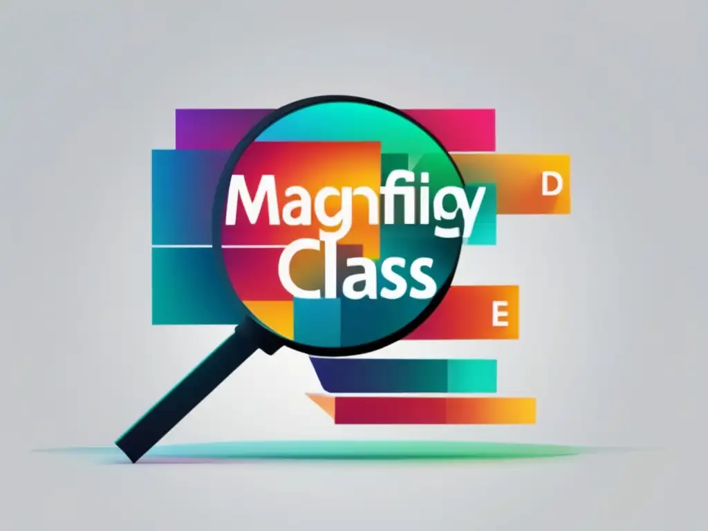 Herramienta de investigación de palabras clave para SEO Stylized magnifying glass hovering over keywords, representing relevance and popularity