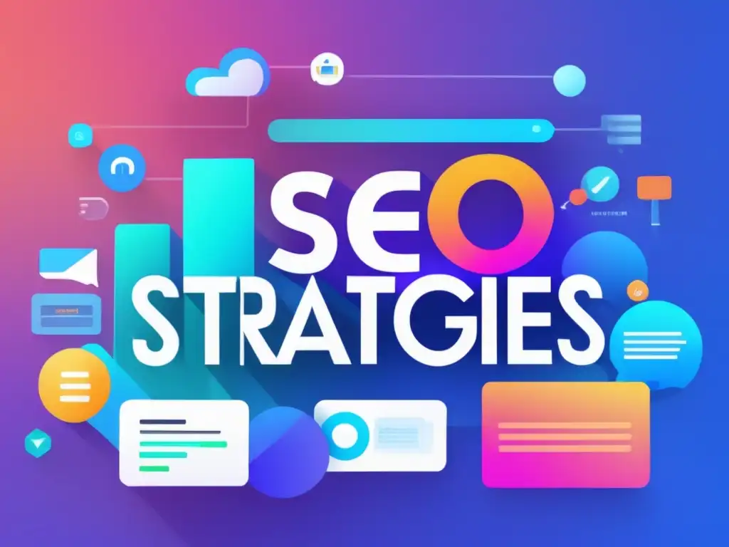 Interfaz moderna de motor de búsqueda para estrategias SEO Interfaz futurista de motor de búsqueda con herramientas de análisis y visualización de datos