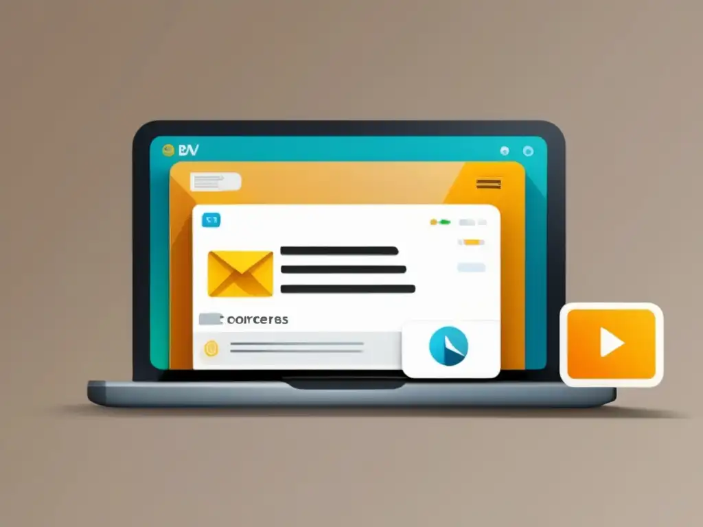 Interfaz de correo electrónico minimalista Interfaz de correo electrónico minimalista y profesional con herramientas de afiliados
