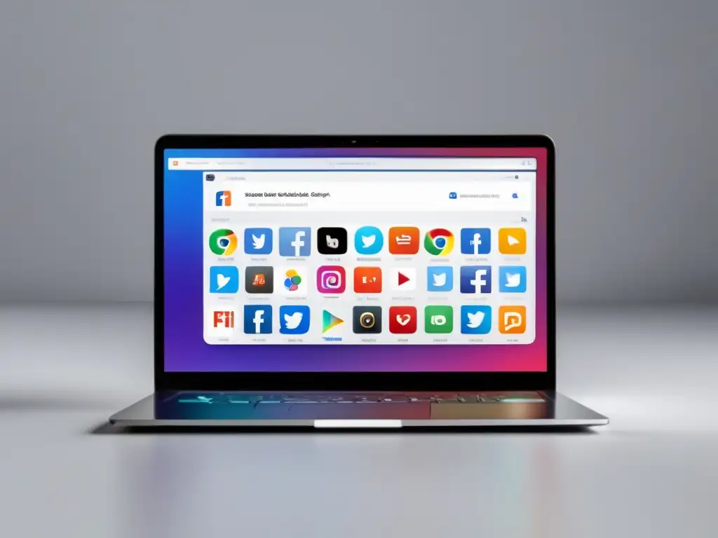 Diseño minimalista y moderno con laptop y redes sociales Estrategias efectivas para marketing de afiliados en redes sociales