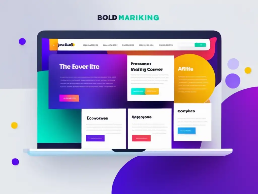 Diseño minimalista y moderno de un sitio web Diseño minimalista de una página web con estrategias para aumentar las conversiones en el marketing de afiliados