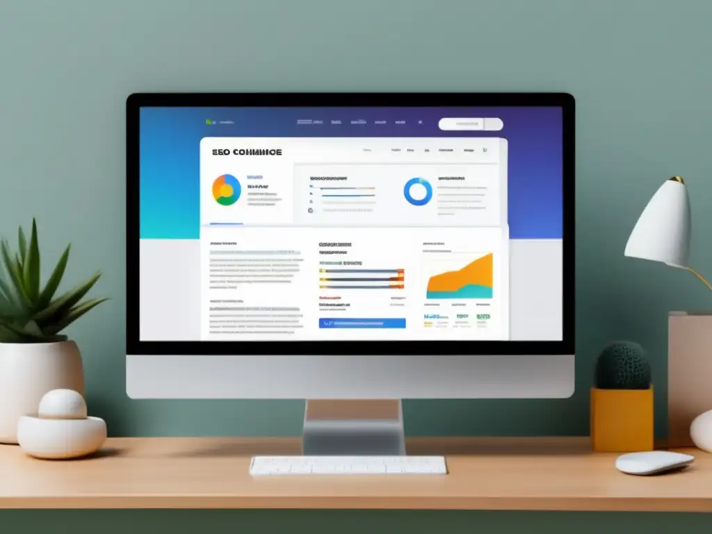 Interfaz web moderna y minimalista con herramientas de SEO Auditoría de sitio web para mejorar SEO en marketing afiliado