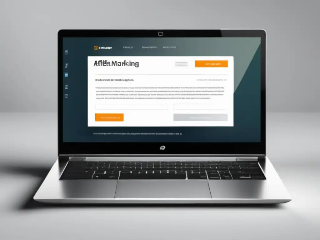Laptop con enlace de afiliado integrado Estrategias de contenido para marketing de afiliados -