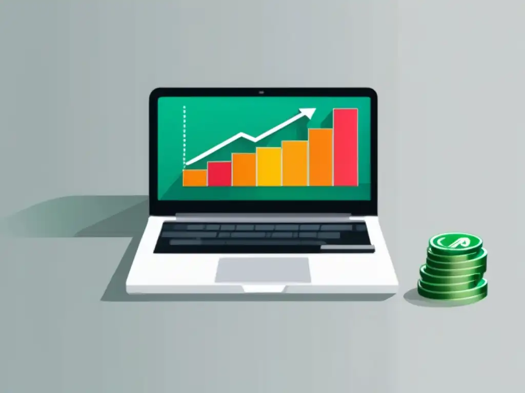 Laptop y dinero: Éxito en el marketing de afiliados Laptop moderno y dinero: estrategias para ganar dinero online a través del marketing de afiliados