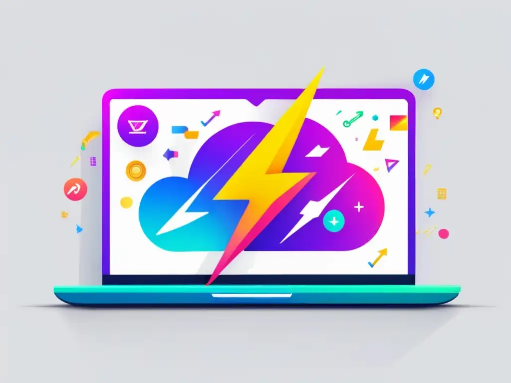 Laptop potente para marketing de afiliados Laptop minimalista con herramientas de afiliados para optimizar velocidad y maximizar ingresos en marketing