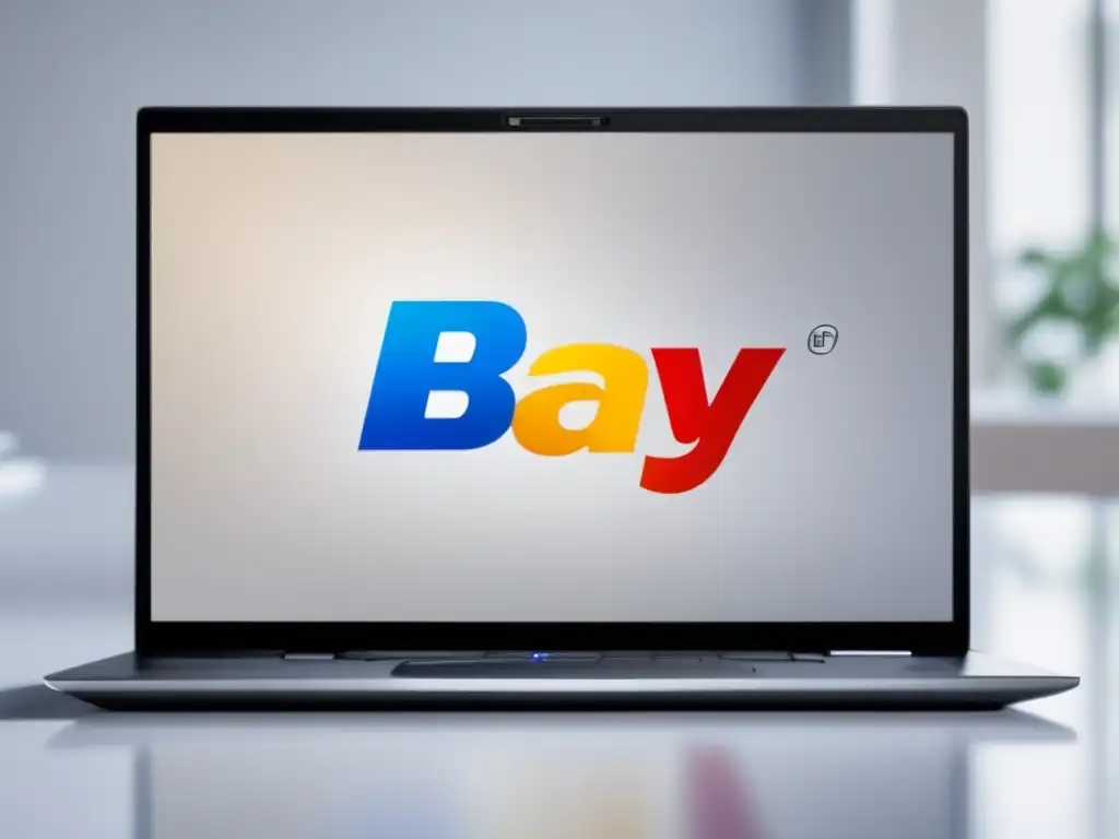 Laptop moderno con logo eBay Partner Network Beneficios y desventajas de unirse a eBay Partner Network -