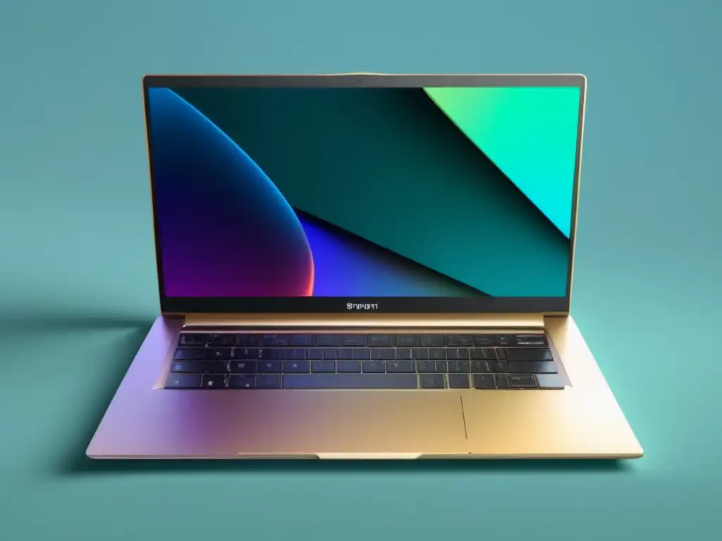 Laptop minimalista con diseño elegante y pantalla de alta resolución Laptop moderno optimizado para estrategias efectivas en marketing de afiliados