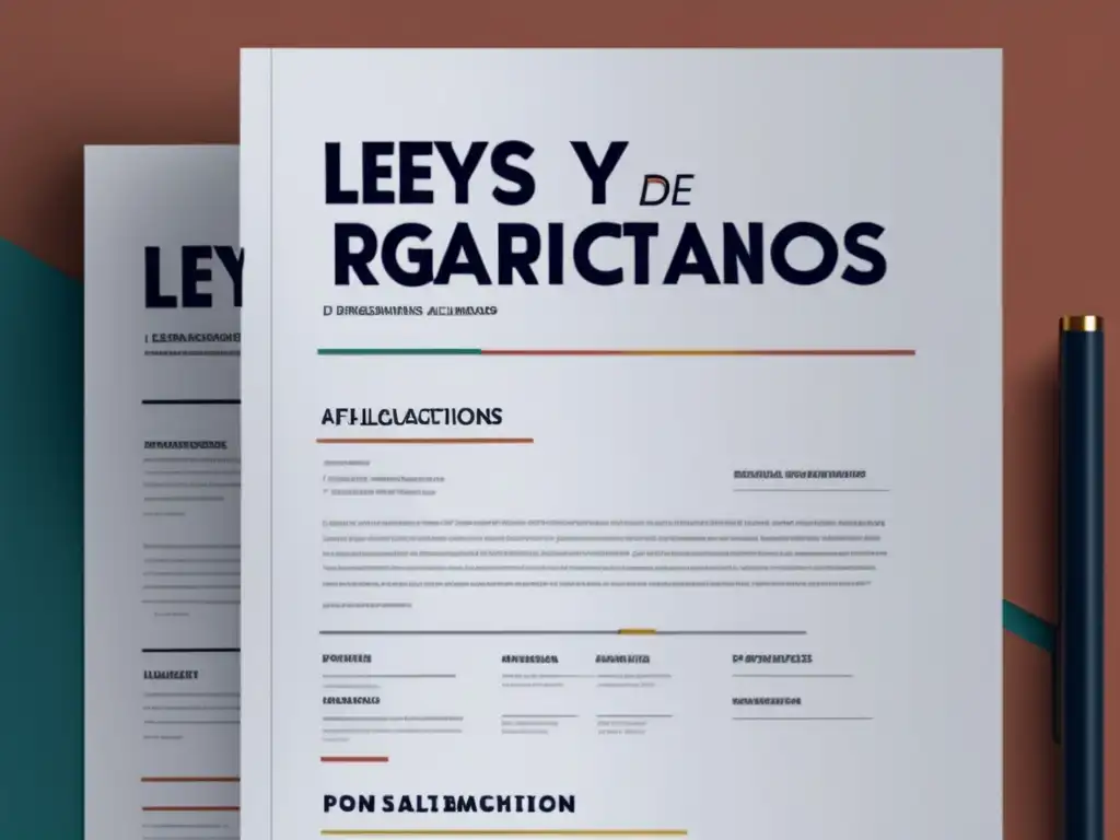 Documento legal de Marketing de Afiliados Leyes y Regulaciones de Marketing de Afiliados - Documento legal moderno y minimalista con secciones y colores destacados