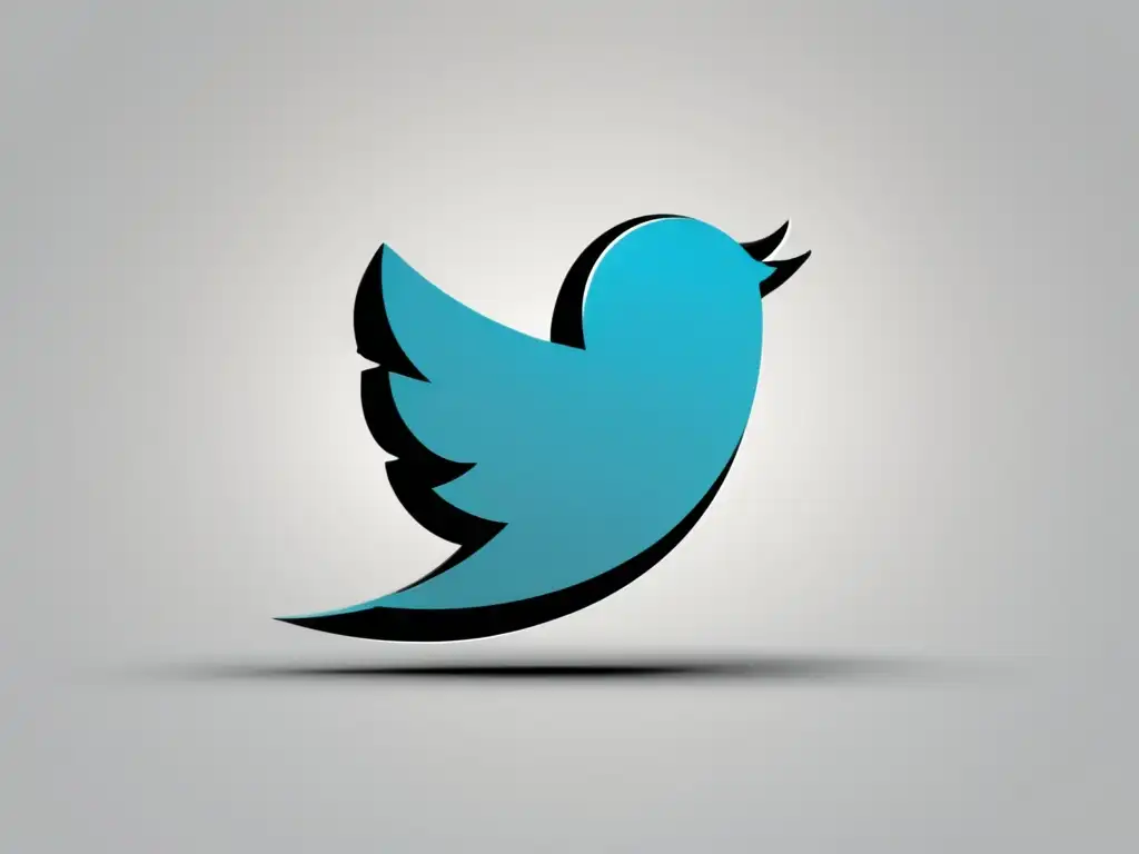 Logo de Twitter minimalista en fondo blanco Logo minimalista de Twitter en fondo blanco