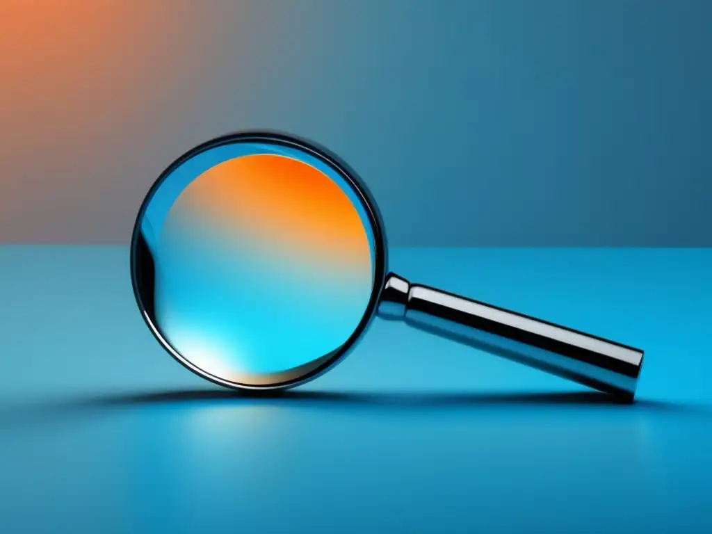 Herramienta de investigación de palabras clave Imagen de una lupa con fondo degradado, representa estrategias de SEO para afiliados en un mercado saturado