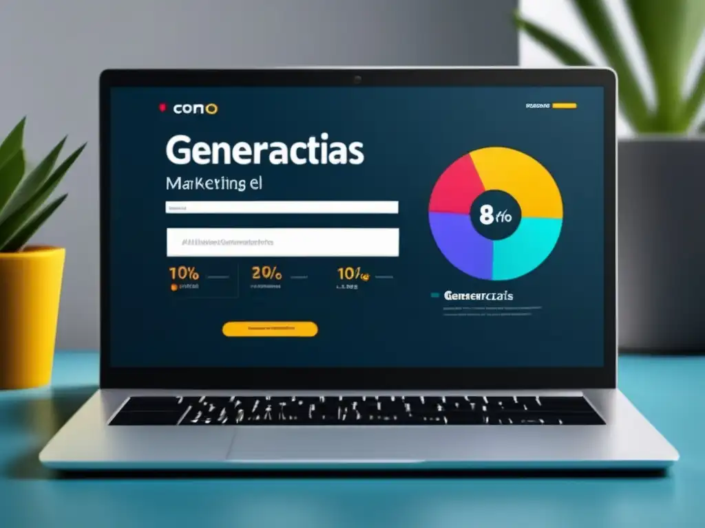 Panel de control de marketing de afiliados Laptop con dashboard de marketing de afiliados: estrategias efectivas (110 caracteres)