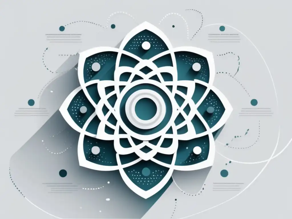 Ética en el marketing de afiliados Imagen minimalista del marketing de afiliados ético con forma geométrica simbolizando stakeholders y transparencia