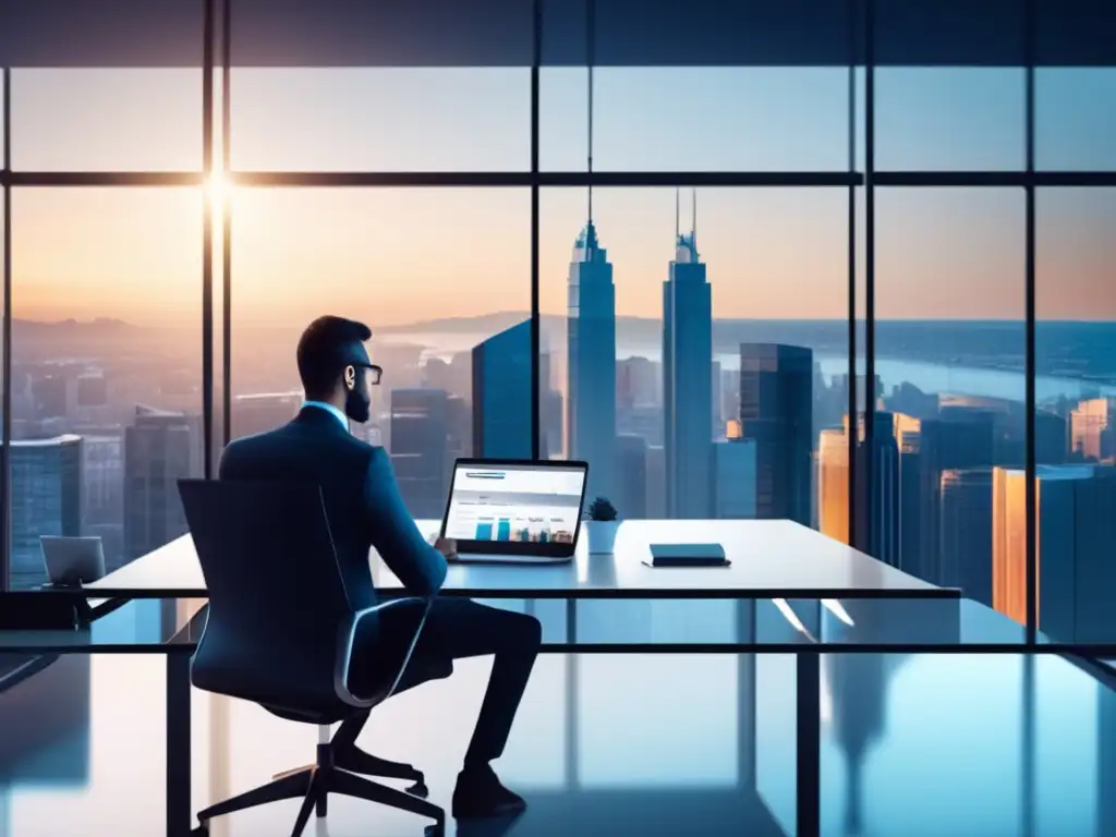 Ética en el marketing de afiliados Imagen de marketing de afiliados ético en una oficina moderna