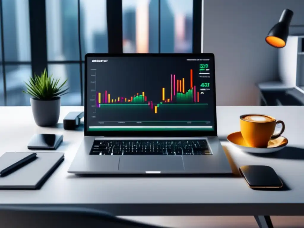 Oficina minimalista con vista panorámica a la ciudad - Estrategias de contenido SEO para marketing de afiliados